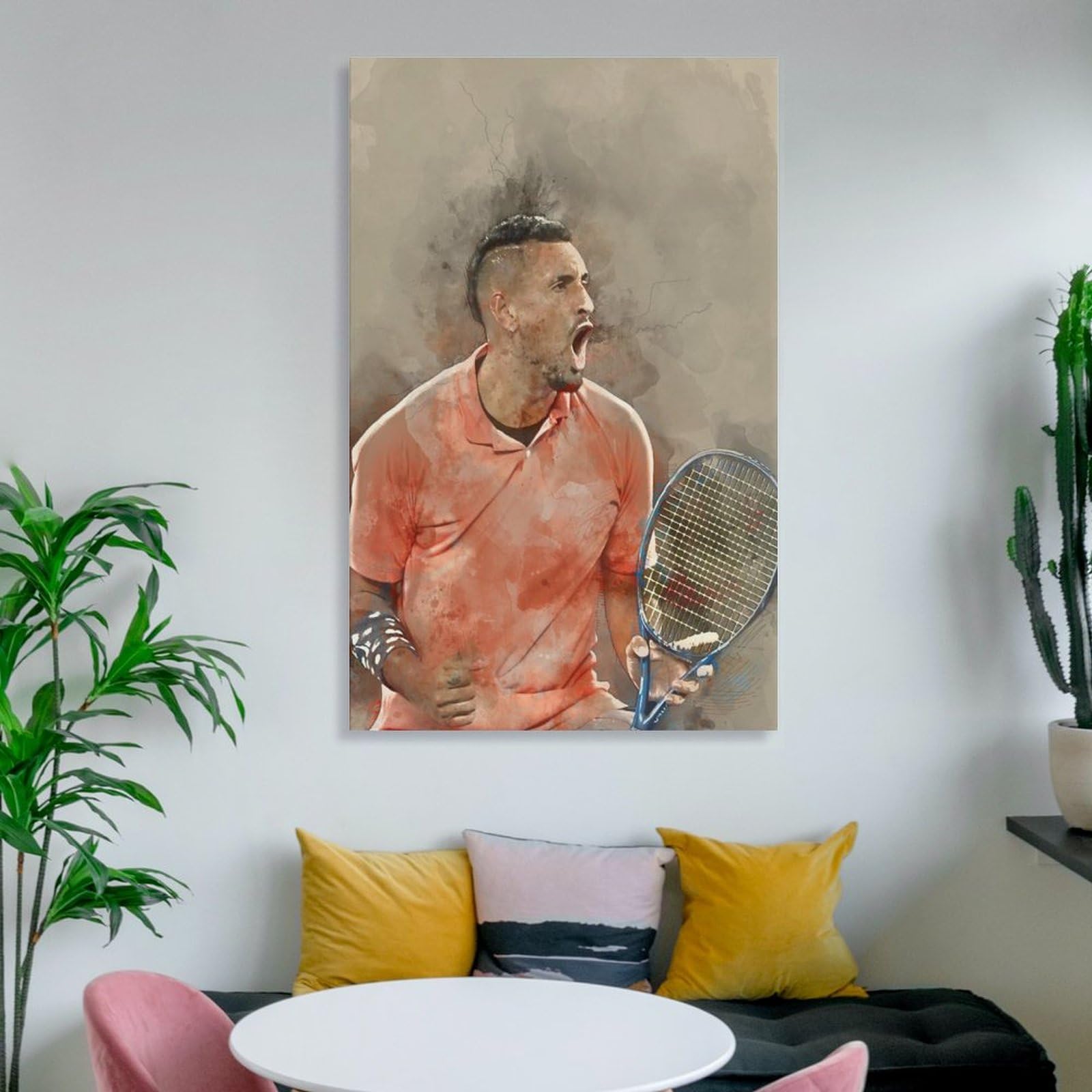 Amazon.co.jp: テニス選手 ニック・キリオス 壁装飾 絵画 スポーツ
