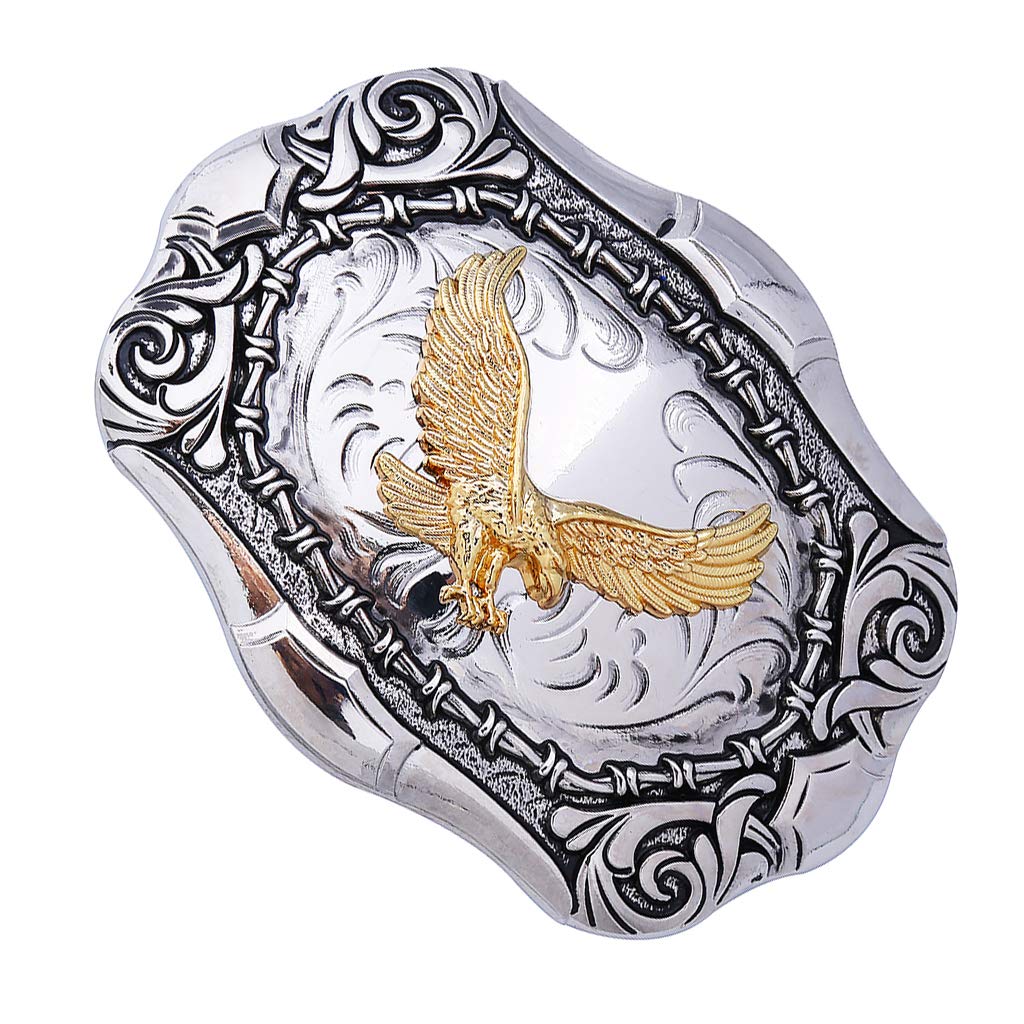 Soar-leap Native American Bald Eagle Belt Buckle Western Cowboy Heavy Belt Buckle
