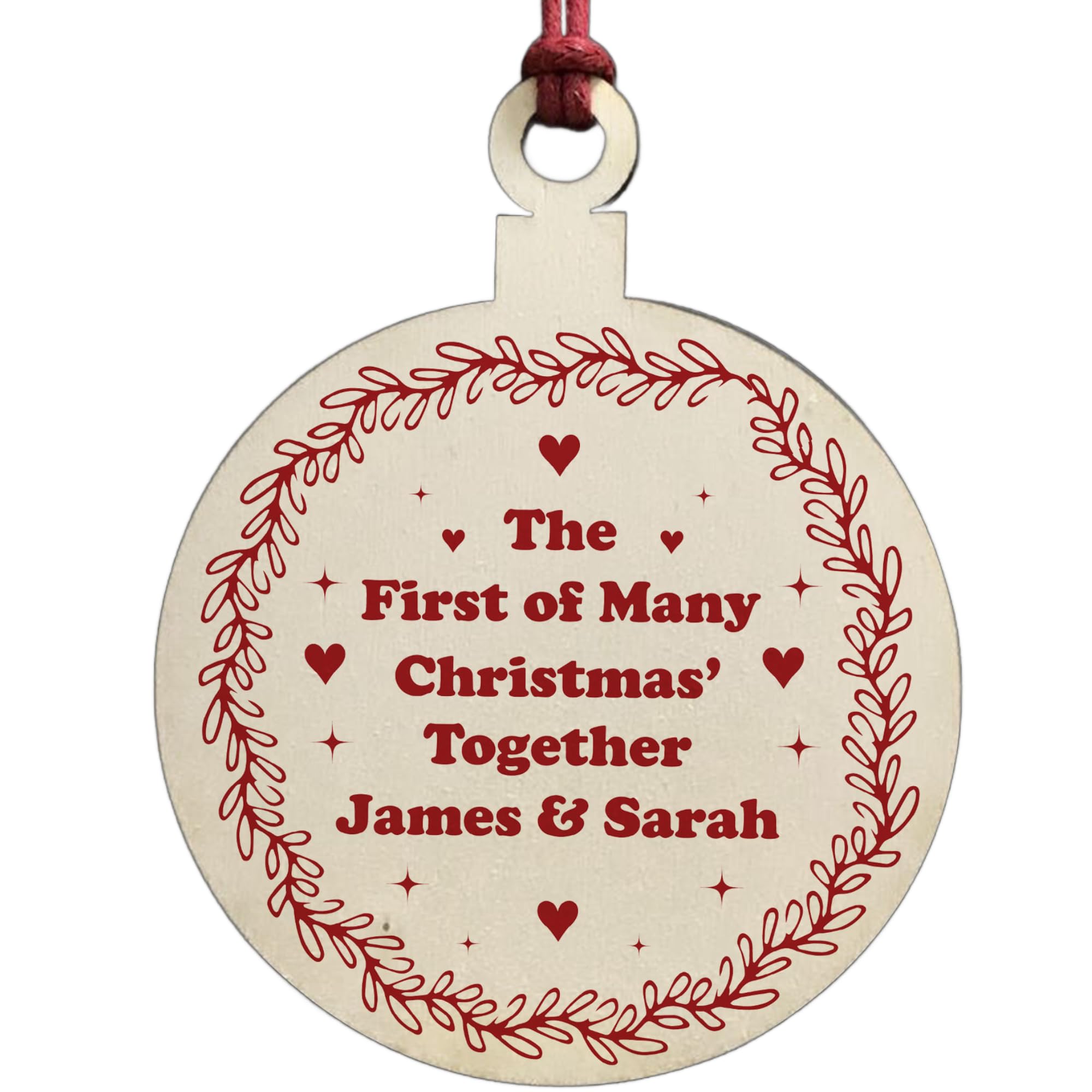 First Of Many Christmas Together Personalised Christmas Decoration Couple Gift