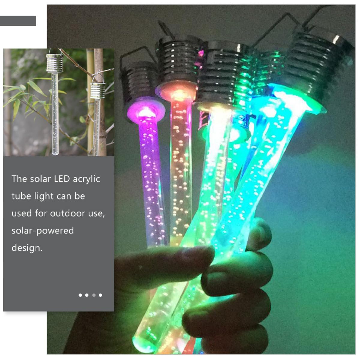 Ciieeo Luci Solari da Esterno in Acrilico 4 Pezzi Lampade Sospensione Impermeabili Design Chic per Giardino e Spazi Outdoor