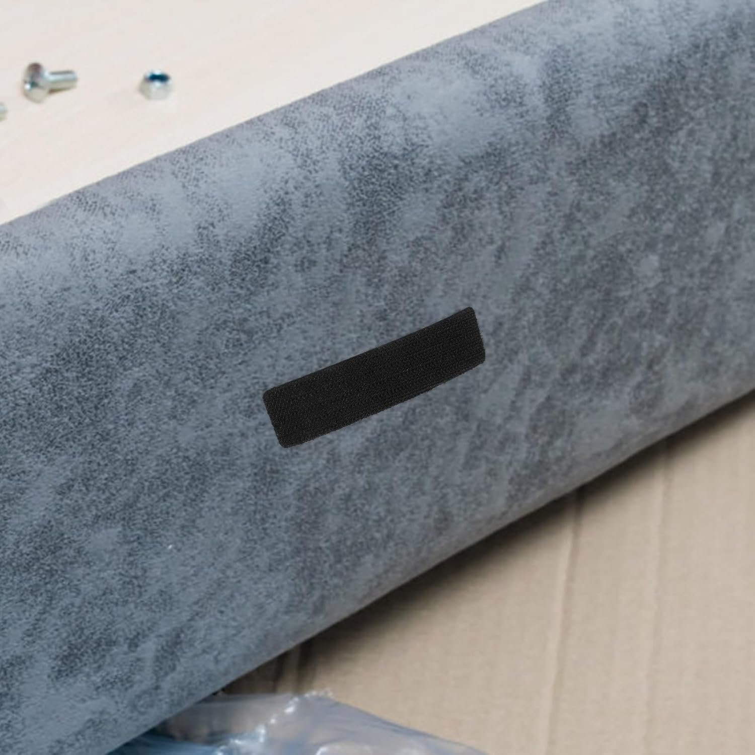 100pcs Black Square 25x100mm Hook and Loop Strips with Strong Adhesive Backing, Double-Sided Nylon Tape for Sofa Cushion Fixing and Home Decoration Supplies