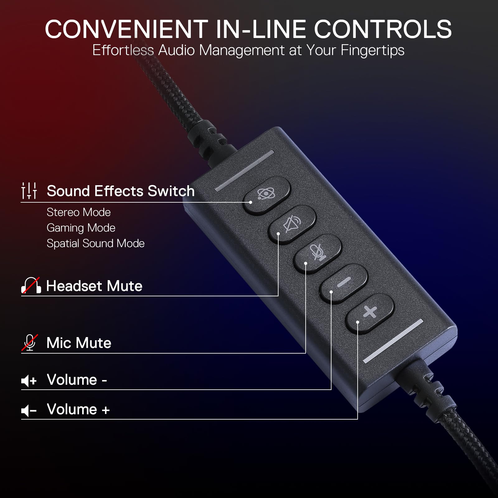Redragon H730 Auriculares Gaming USB Cableados Drivers 53mm | Sonido Espacial 360° Micrófono Desmontable Cancelación Ruido Almohadillas Magnéticas Reemplazables