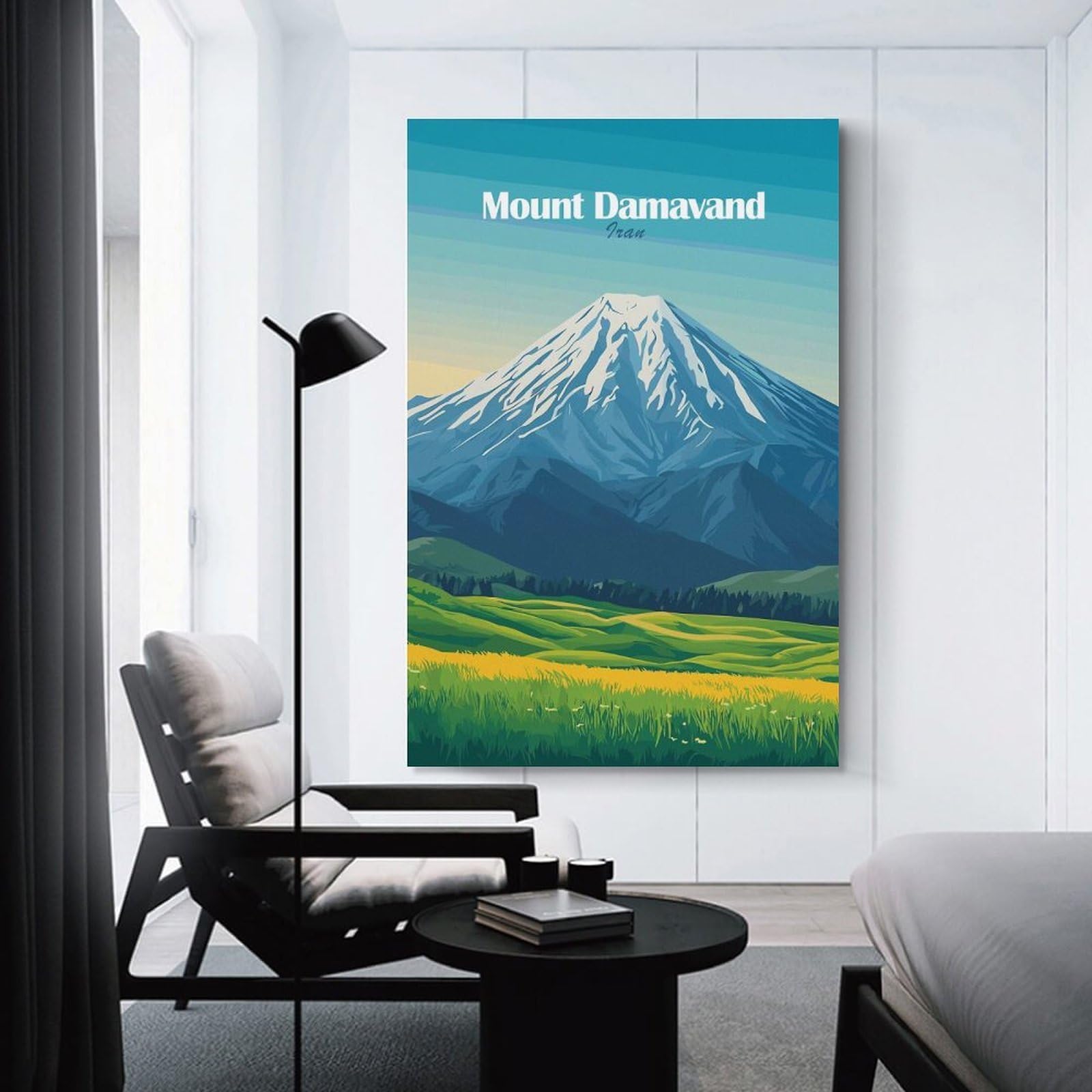 Junmoney Unframe-Style-15 Mount Damavand, Iran Wall Art Print 16X24inch(40X60cm), For Corridors, Hallways Or Apartment Entries, Wall Decor To Refresh Empty Corners