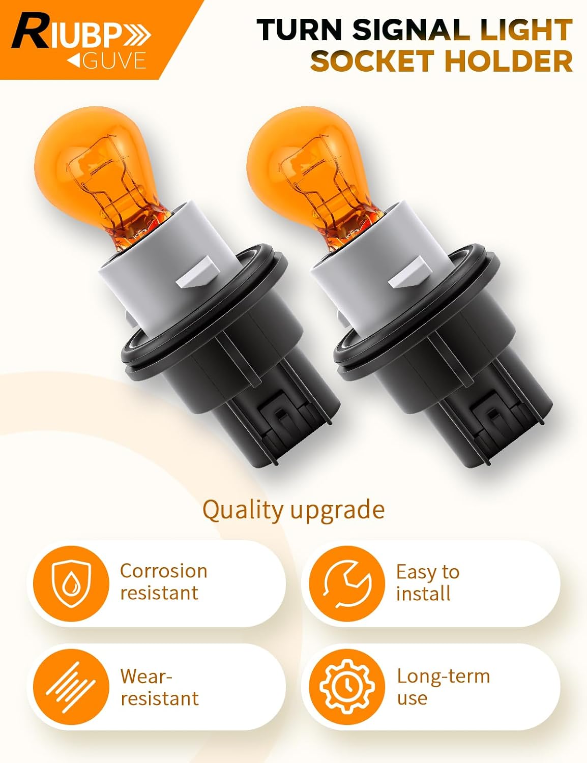 2PCS Turn Signal Socket with Wiring Harness and Bulb Fit for Dodge Ram 1500 2009-2012, for Dodge Ram 2500 3500 2011-2012 Replace 68083021AA
