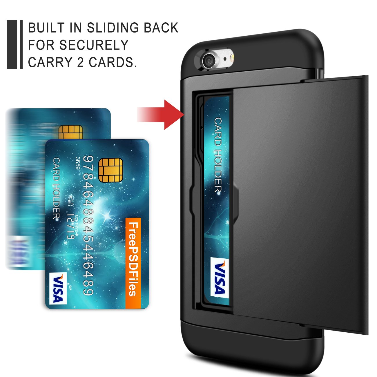 Coolden For IPhone 11 Case With Card Holder Wallet Cover Aror - View #9