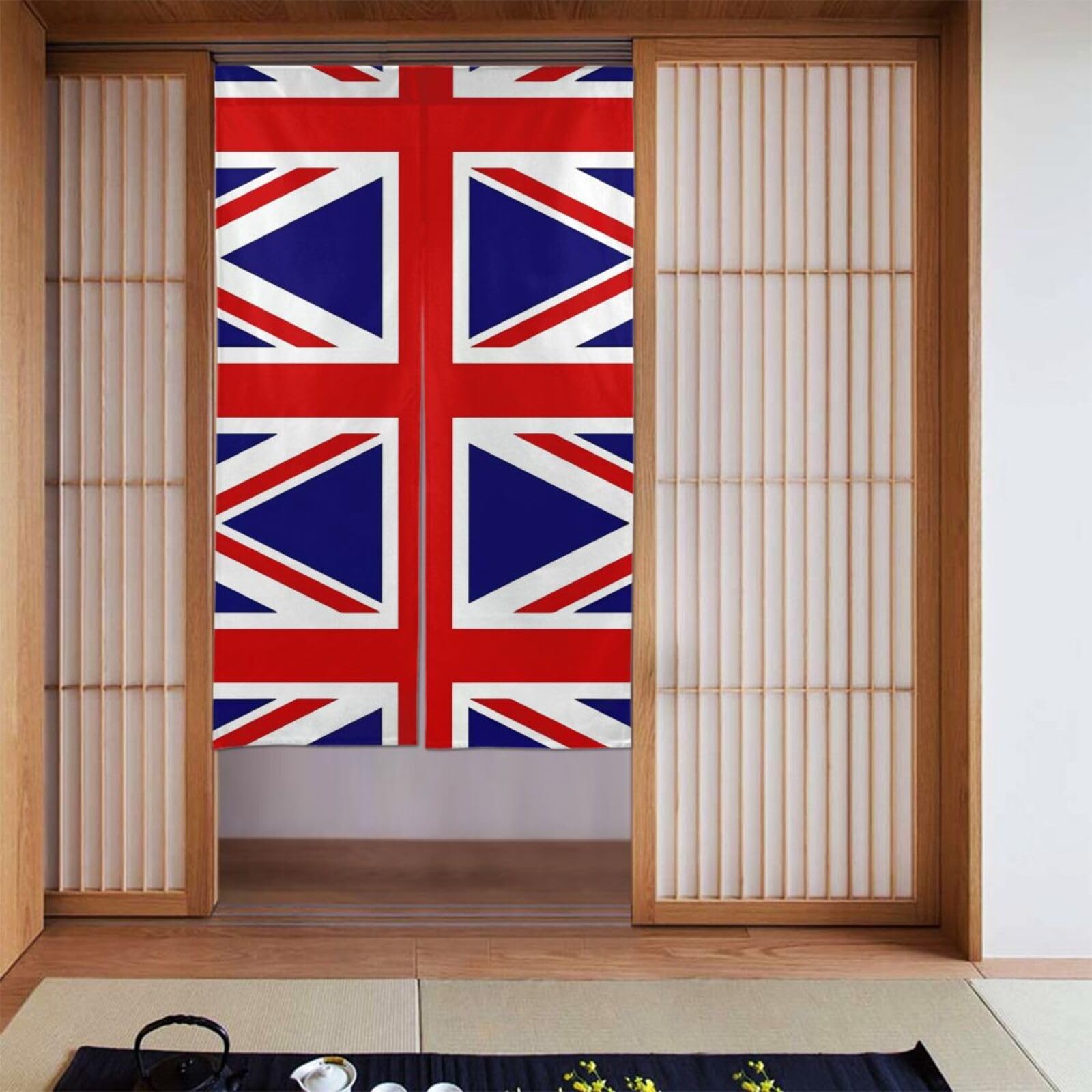 Rideaux occultants drapeau Royaume-Uni store occultant chambre déco British de porte 142x86cm