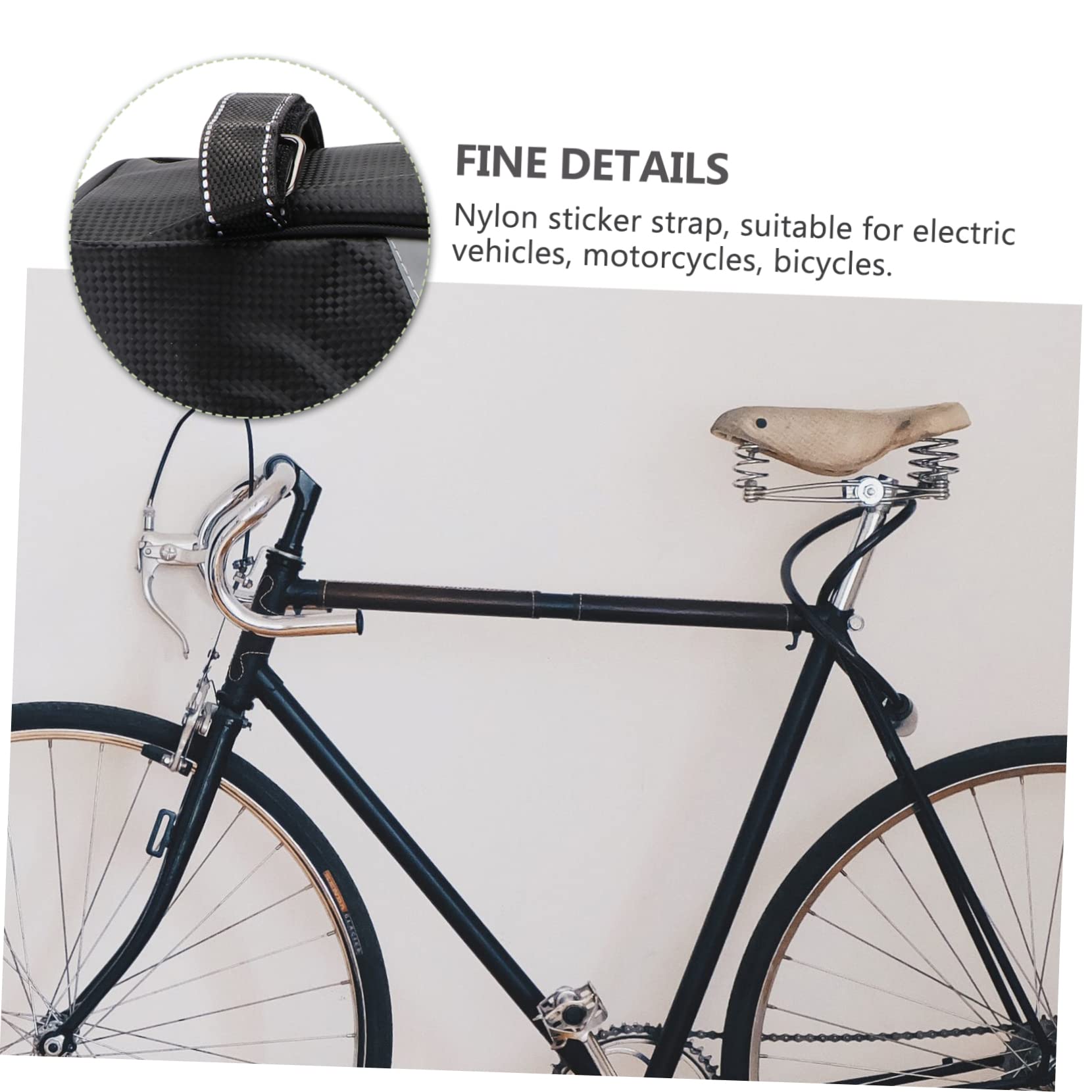 Borsa Cerniera e Bicicletta Posteriore in Doppia Pu per 9l Strisce Riflettenti, per Viaggi e Uso Quotidiano