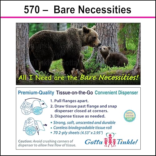 Miniatura 3 de Rollos de papel higiénico biodegradable sin núcleo de tamaño de viaje de alta calidad, práctico dispensador de plástico, vida silvestre, animales y
