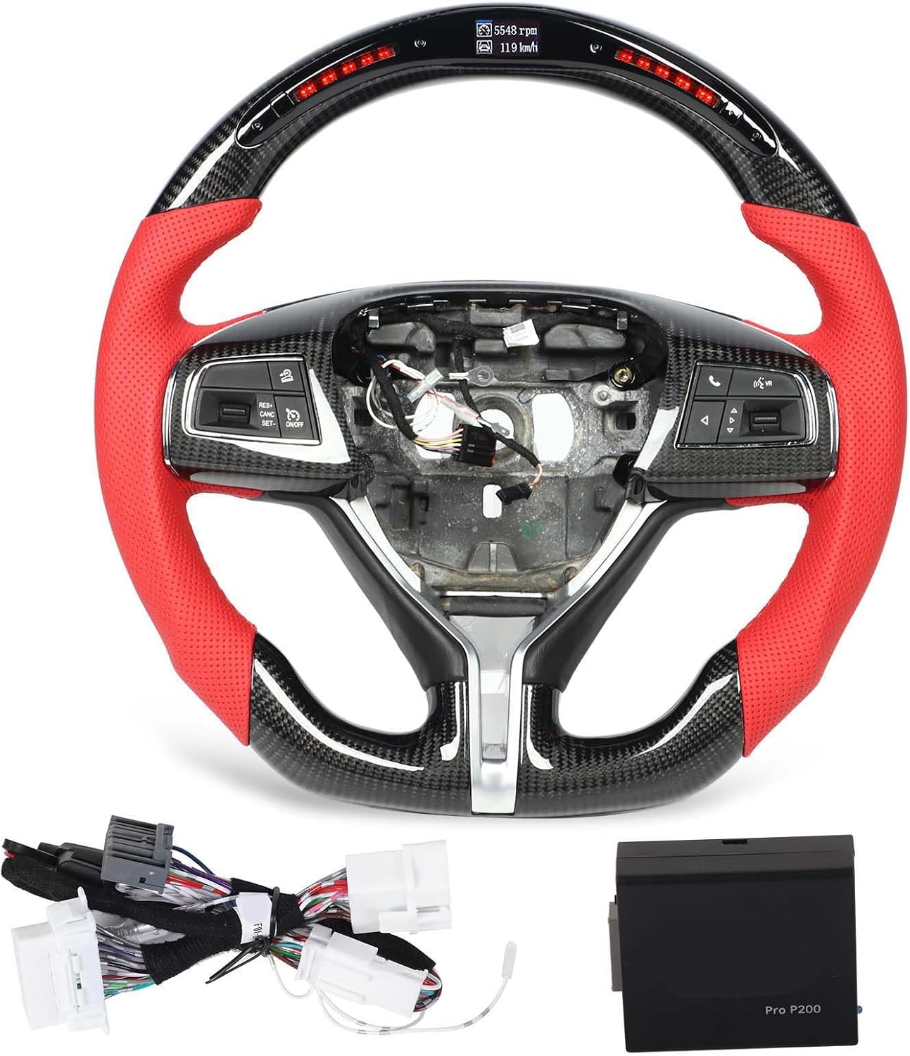 Shift Light Module, RPM Shift Indicator, Steering Wheel LED Display, Interior Lighting Module, Paddle Shifters, Compatible with Maserati Ghibli M157 Quattroporte M156 Levante M161