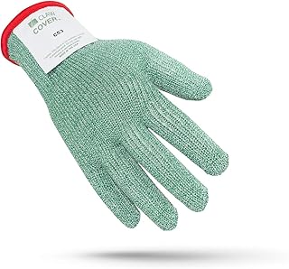 Worldwide Claw Cover, Cut Resistant Gloves, ANSI A6, Finger Protector for Cutting Food, Safety Gloves for Kitchen, Chefs, Meat Cutting, Mandolin Slicing, Red, X-Large, 1 Pair