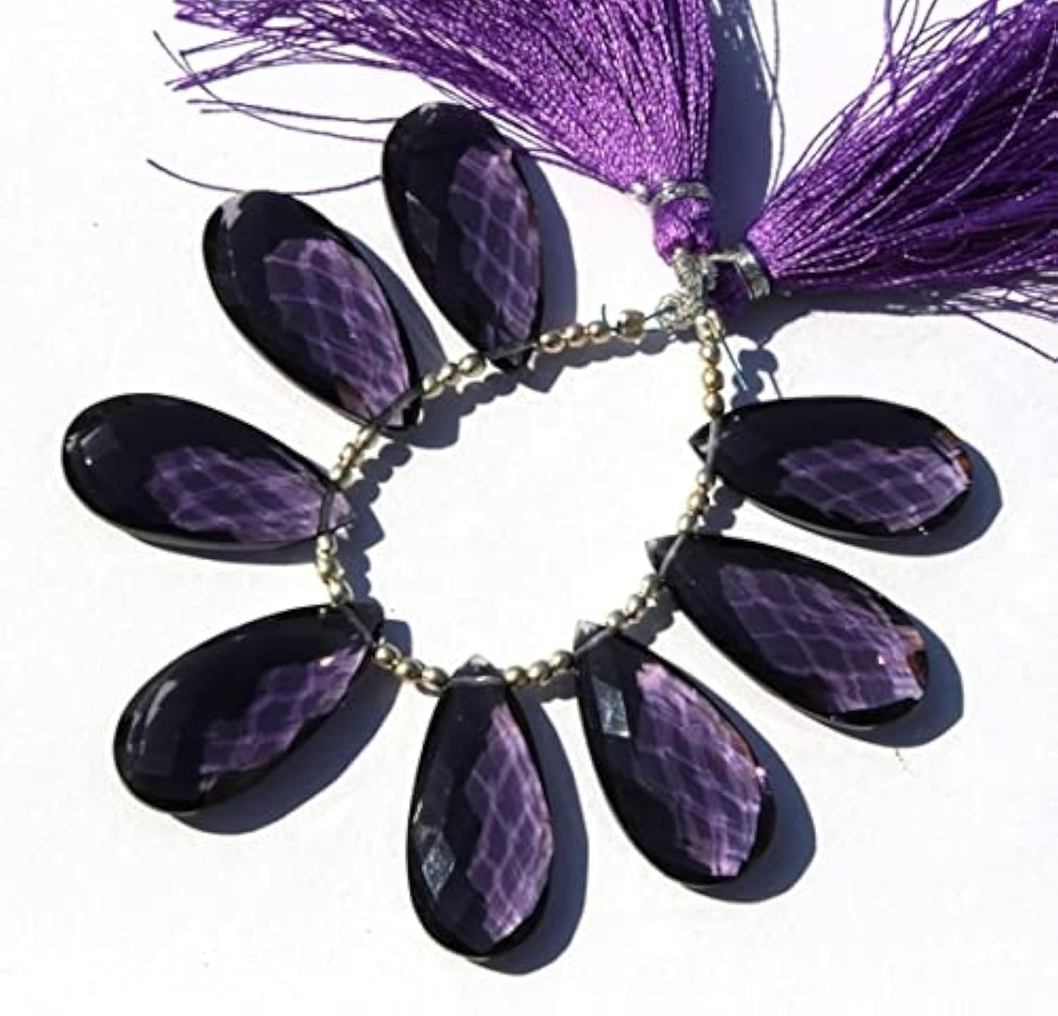 Amethyst Quartz Faceted Pear Briolettes gemmes de qualité pour bijoux