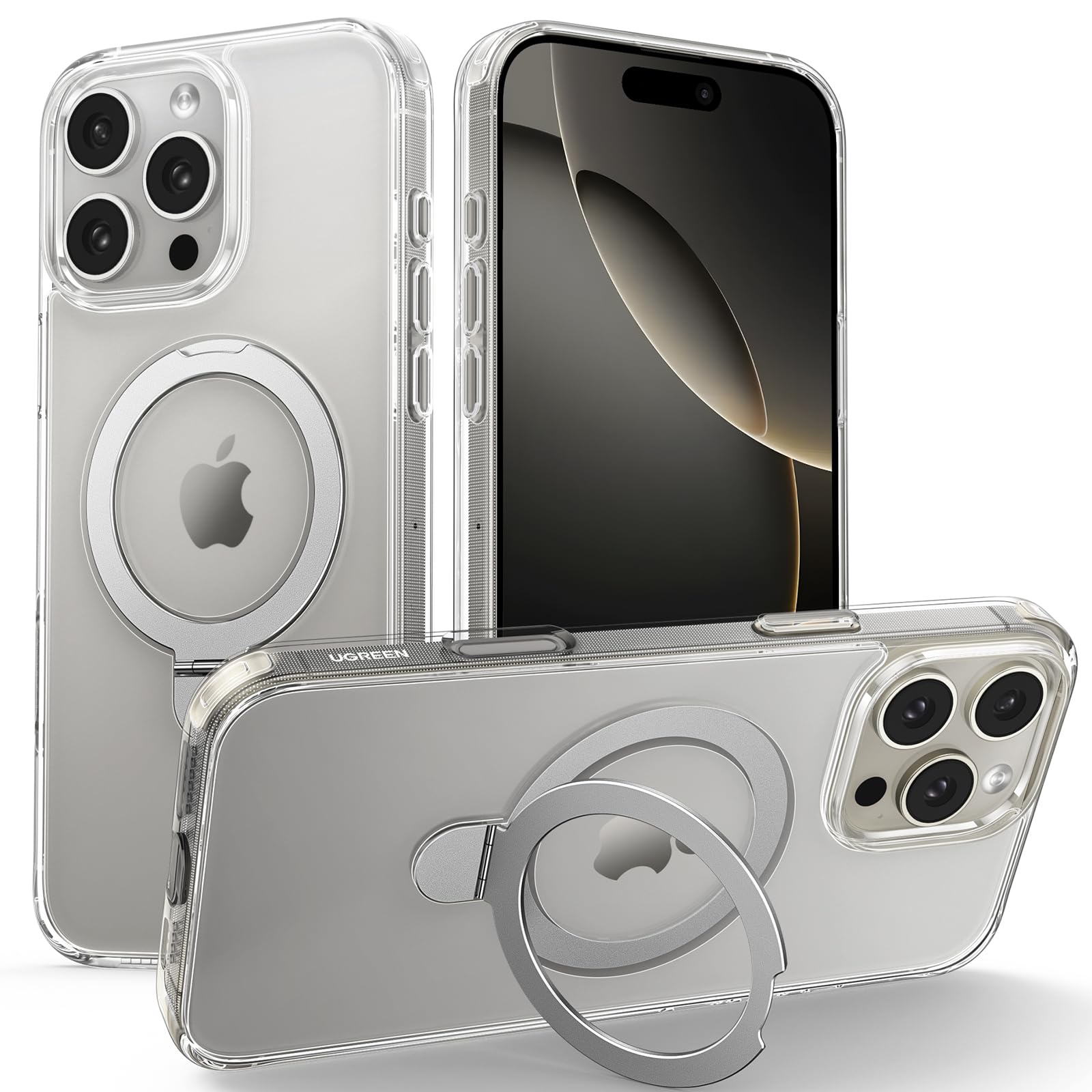 Amazon.co.jp: UGREEN iPhone 16 Pro ケース 耐衝撃 マグネットリング