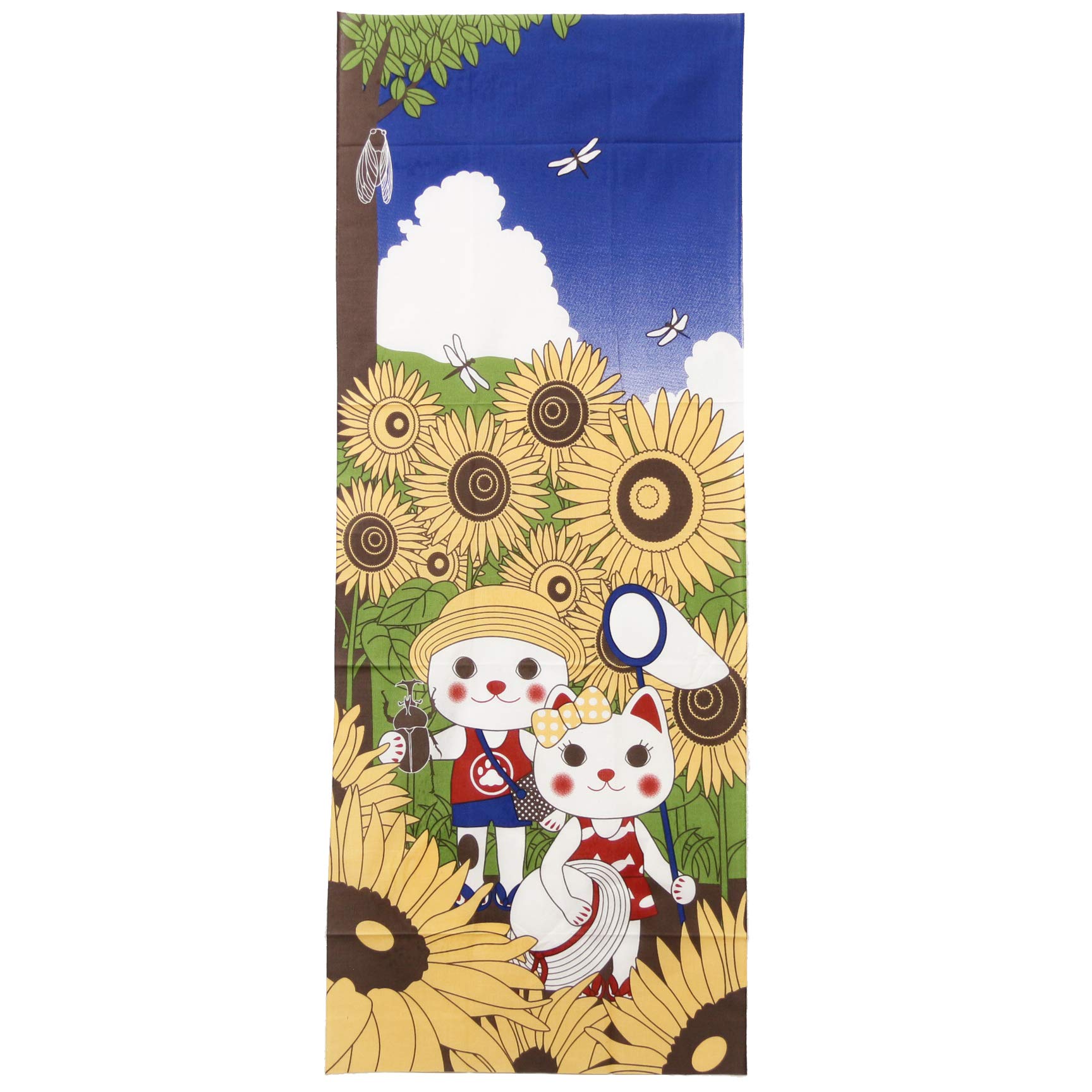 Amazon.co.jp: [手ぬぐい 招き猫]【夏休み】日本製・綿100%・長