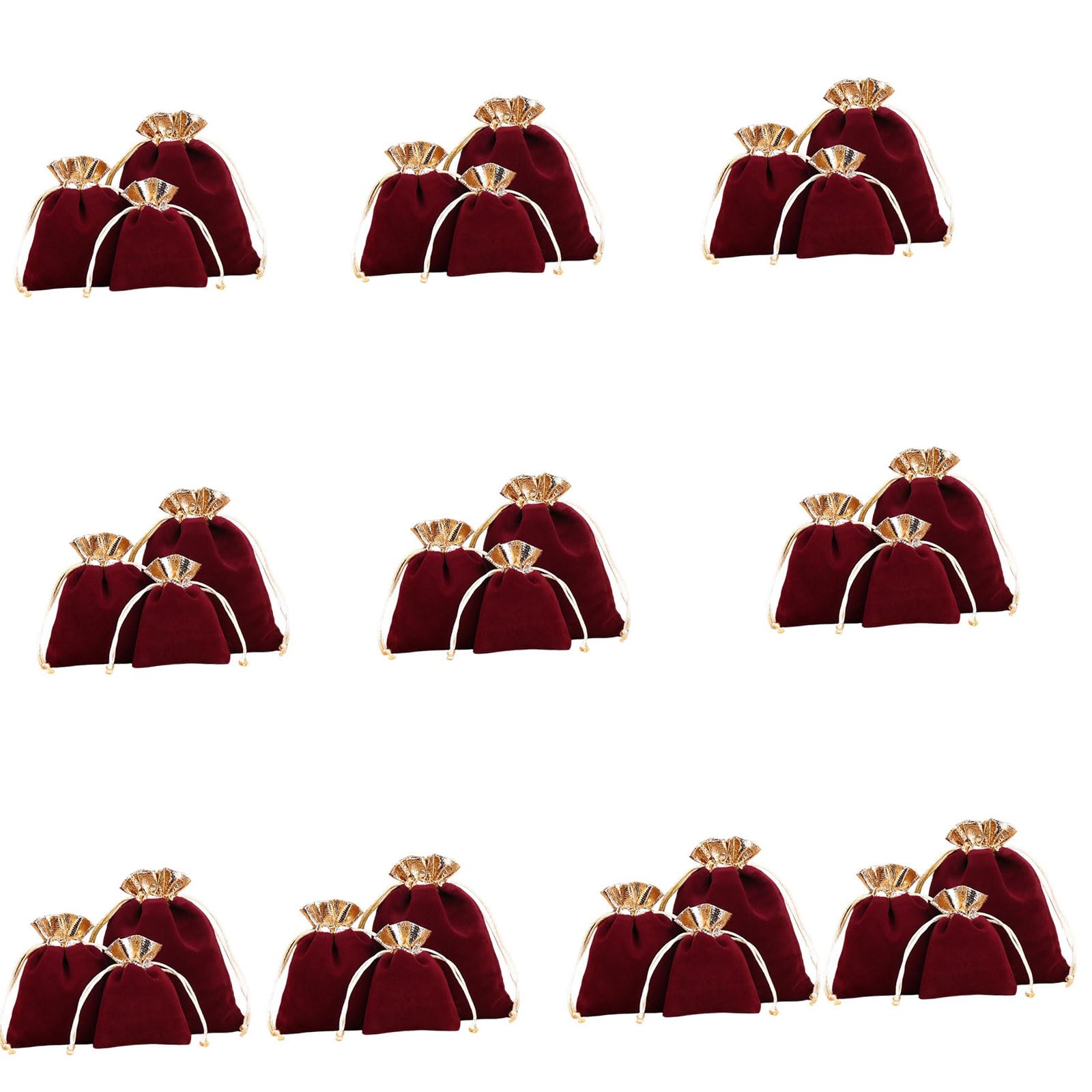 uikios Premium Velvety Jewelry Storage Pouches Featuring Secure Drawstring Closure Ideal for Protecting Valuables During Home Use and Travel Velvety Drawstring Pouches
