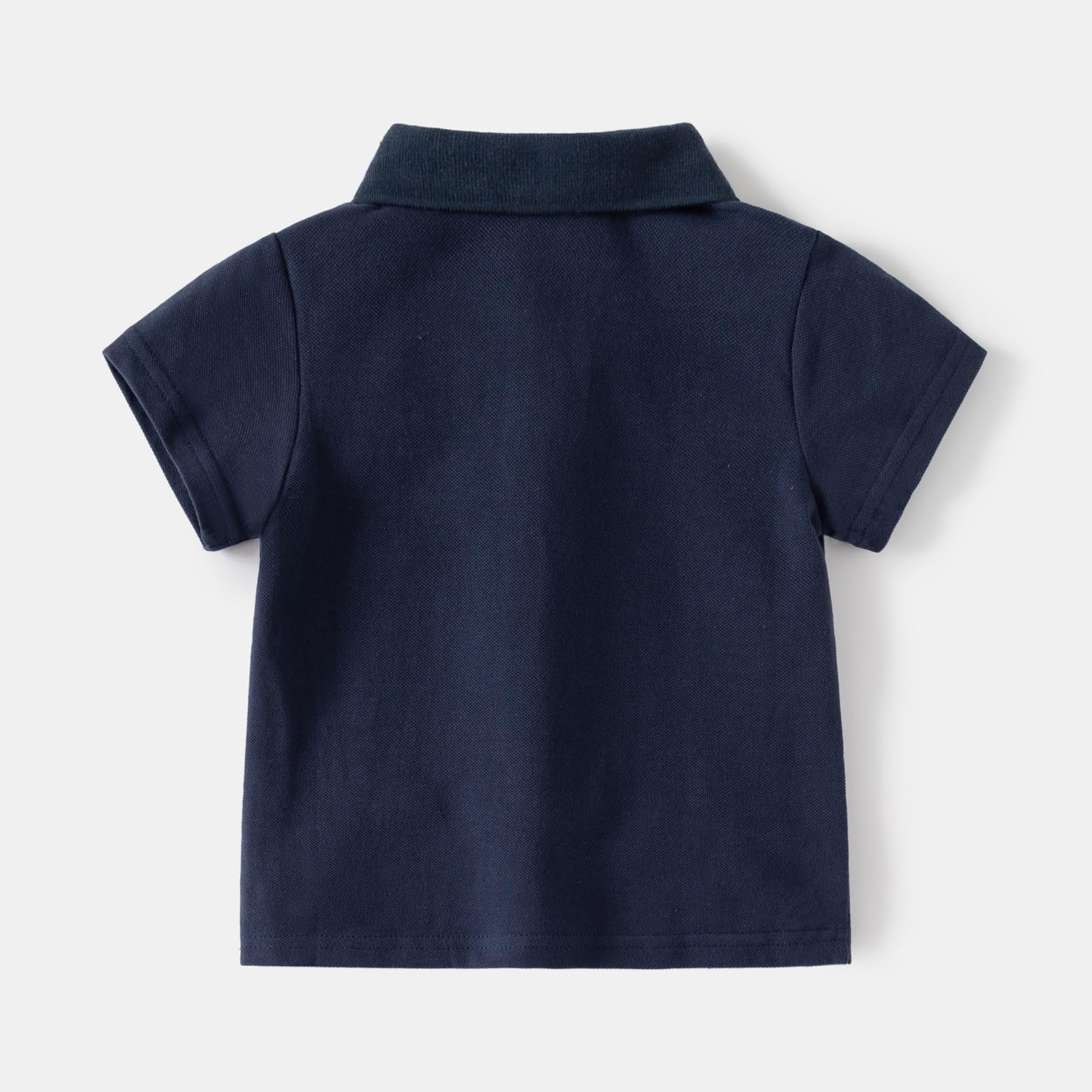 Toddler Baby Boys Short Sleeve Polo Shirt Button Up Lapel T-Shirt Tee Uniform Tops Summer Clothes with Pocket (Navy,130/5-6 Y,Unisex,Big Kid,US,Age,5 Years,6 Years)