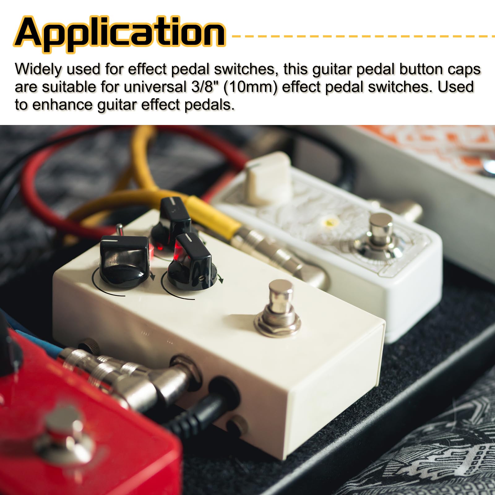 QUARKZMAN 10 Pcs Footswitch Toppers Boutons De Pédale De Guitare Coque