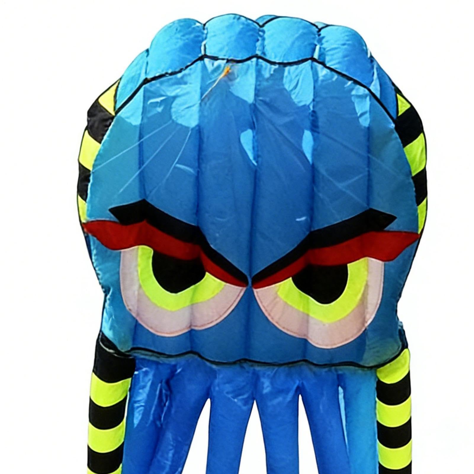 Cometas de playa | Juguetes de viento en forma de pulpo de 26 pies | Cometas gigantes para adultos al aire libre para cumpleaños, vacaciones, verano, fiesta familiar en el patio trasero