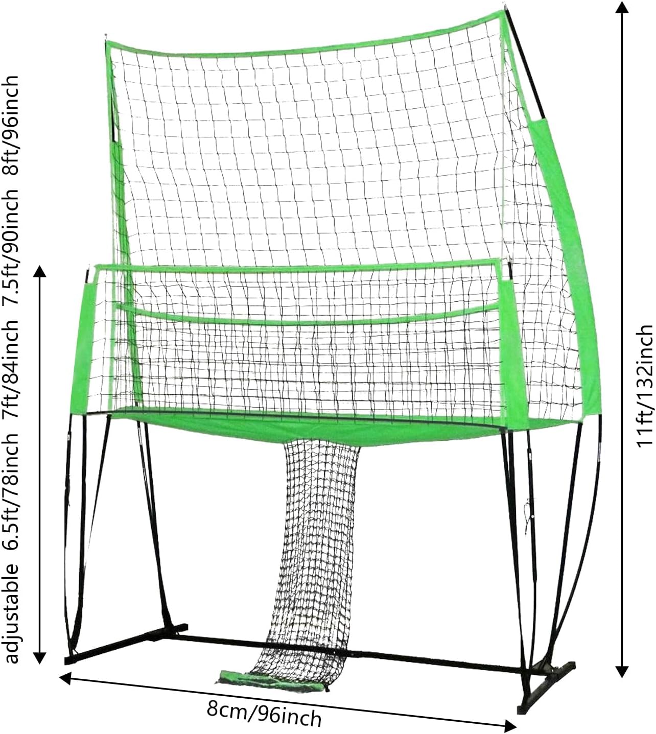 Volleyball Training Equipment Net, Volleyball Practice Net Station Adjustable, Volleyball Training Net for Improve Volleyball Serve & Spike Skills with Ball Return (Blue)