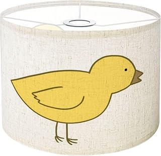Drum Lamp Shades Little bird Cute yellow chick Lamp Shade for Floor Lamps Table Lamps Pendant Light 11"x8.9" Linen Replacement Large Lampshades