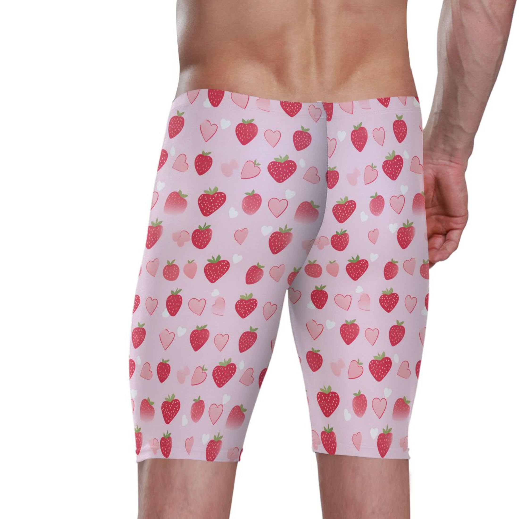 UMIRIKO Strawberry Fruit Men's Swim Jammers Swimsuit M B0402872