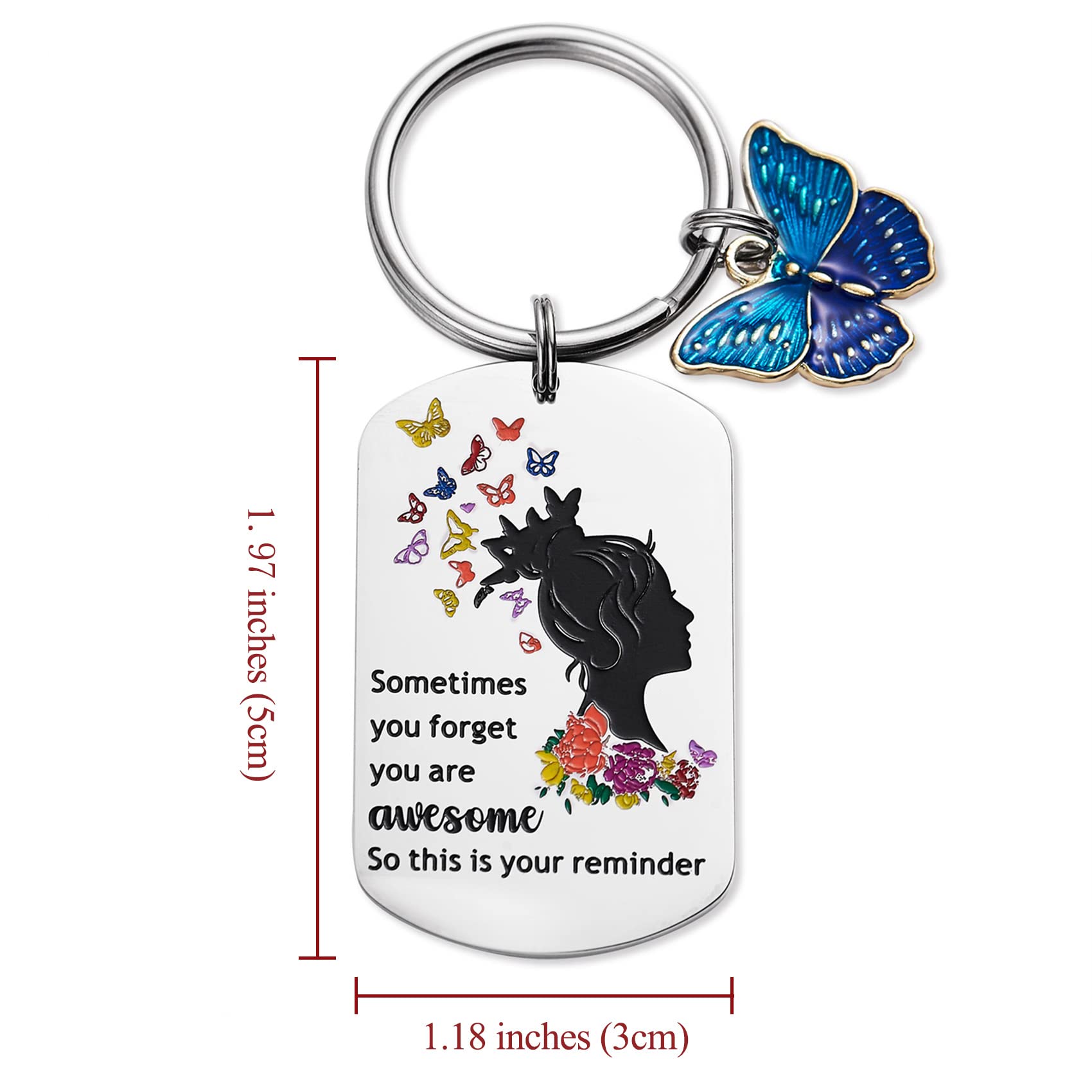 Portachiavi Acrilico Con Farfalla | Regalo Originale Per Donne | Portachiavi Decorativo Leggero | Compleanno, Festa Della Mamma, Amiche - 2
