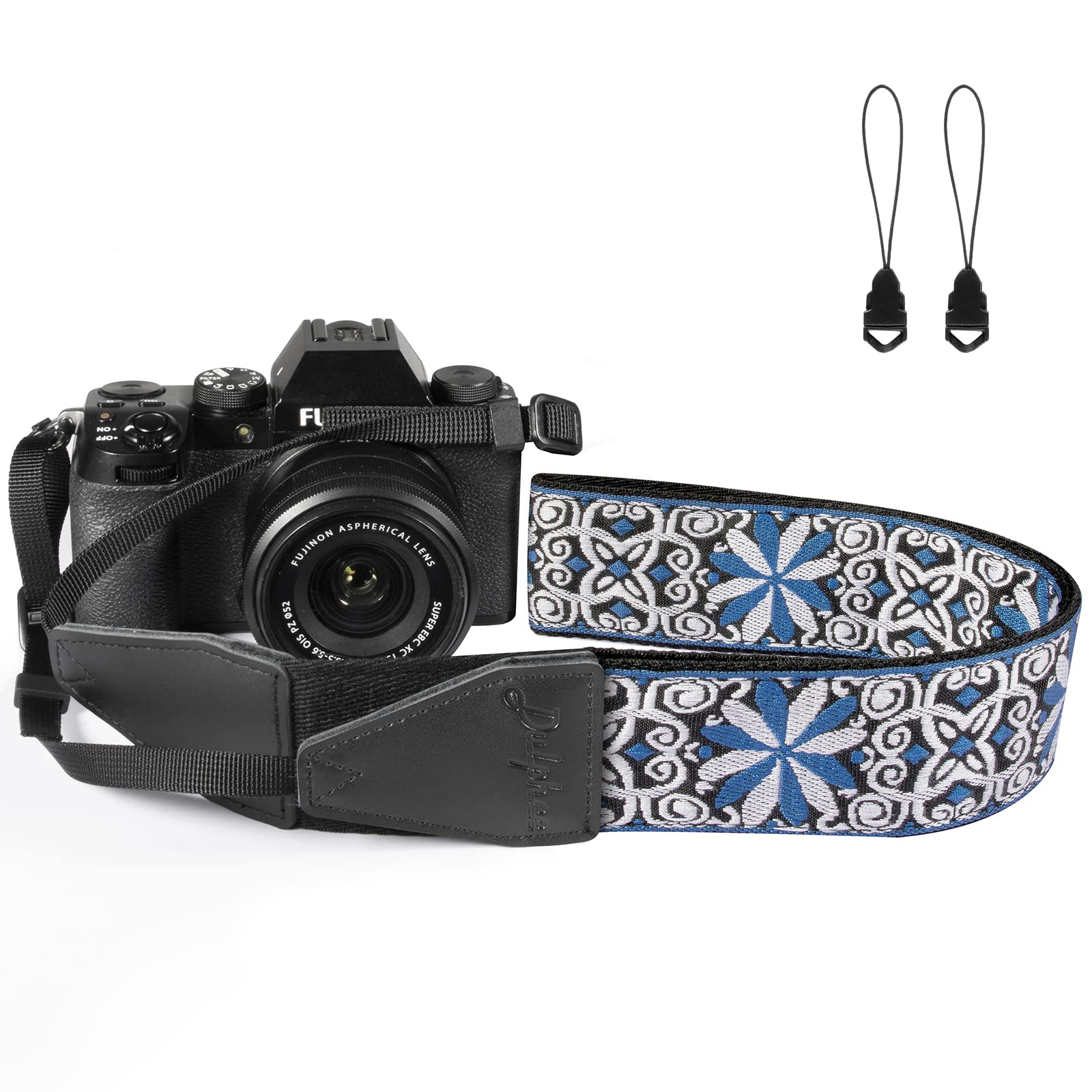 Dulphee Camera Strap, Jacquard Weave 2" Shoulder Neck Straps for All DSLR Cameras Men Women Photographers