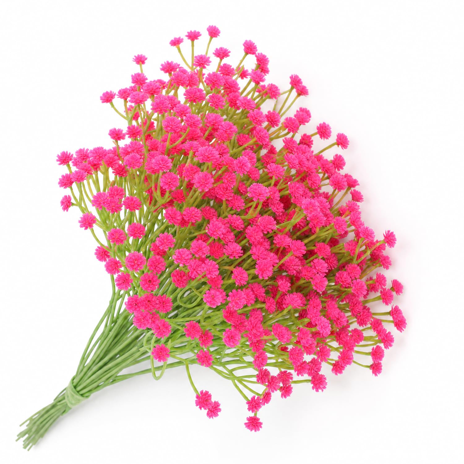 CENCERY 15PCS Gypsophila Artificial Flowers, 29.5cm Baby Breath Flowers Artificial, Small Fake Flowers for Vase, Wedding Centrepieces, Bouquet, Party and Home Decor(Rose Red)