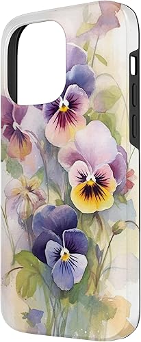 Miniatura 2 de iPhone 14 Pro Max Pansies Flowers Floral Bouquet Garden Boho Happy Chic - Funda para mujer