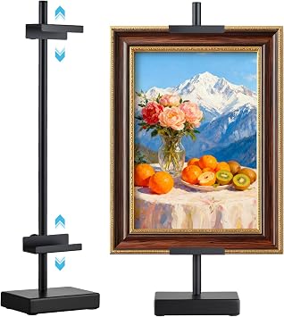 Rofio 17" Adjustable Tabletop Easel, Picture Frame Stand for Signs, Black