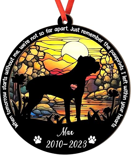 Miniatura 29 de Adorno personalizado para atrapasoles Bichon Frise, Bichon Frise Sun Catcher Adorno de Navidad – Regalo para perro amante, Bichon Frise 3D 2 capas