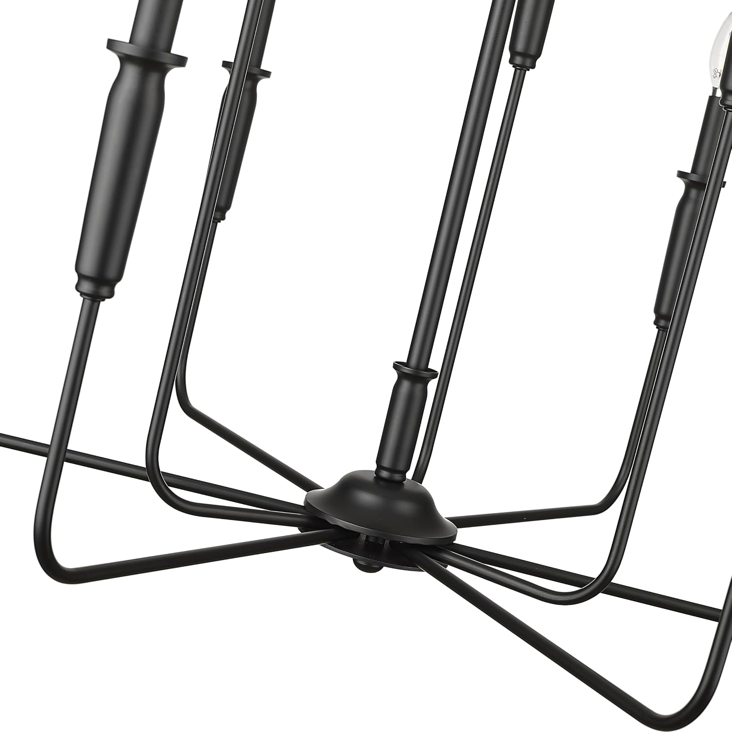 ML Lighting | Savanne Collection | 29309-MB | 9 Light Modern Centerpiece Chandelier Ceiling Light in Matte Black Finish | Perfect for Kitchens, Foyers, Hallways, Living Rooms or Entryways