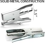 Officemate Classic Plier Stapler Bundle with 10,000 Staples, Metal, Silver (97768)