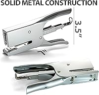 Vista 2 de Officemate Grapadora clásica de alicates, metálica, color plateado (97758)