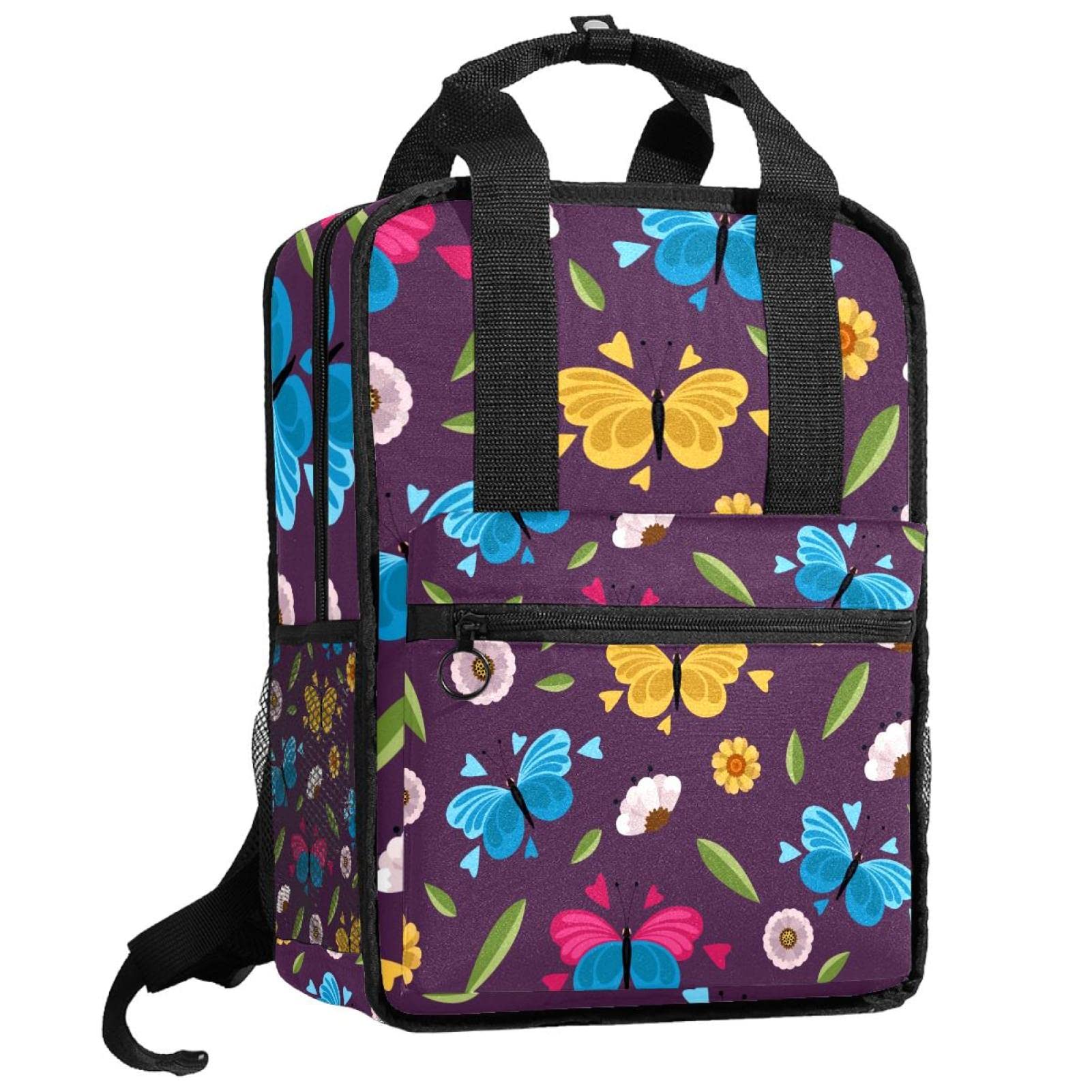 Sac à dos pour garçons motif papillon violet réglable 35cm - 8