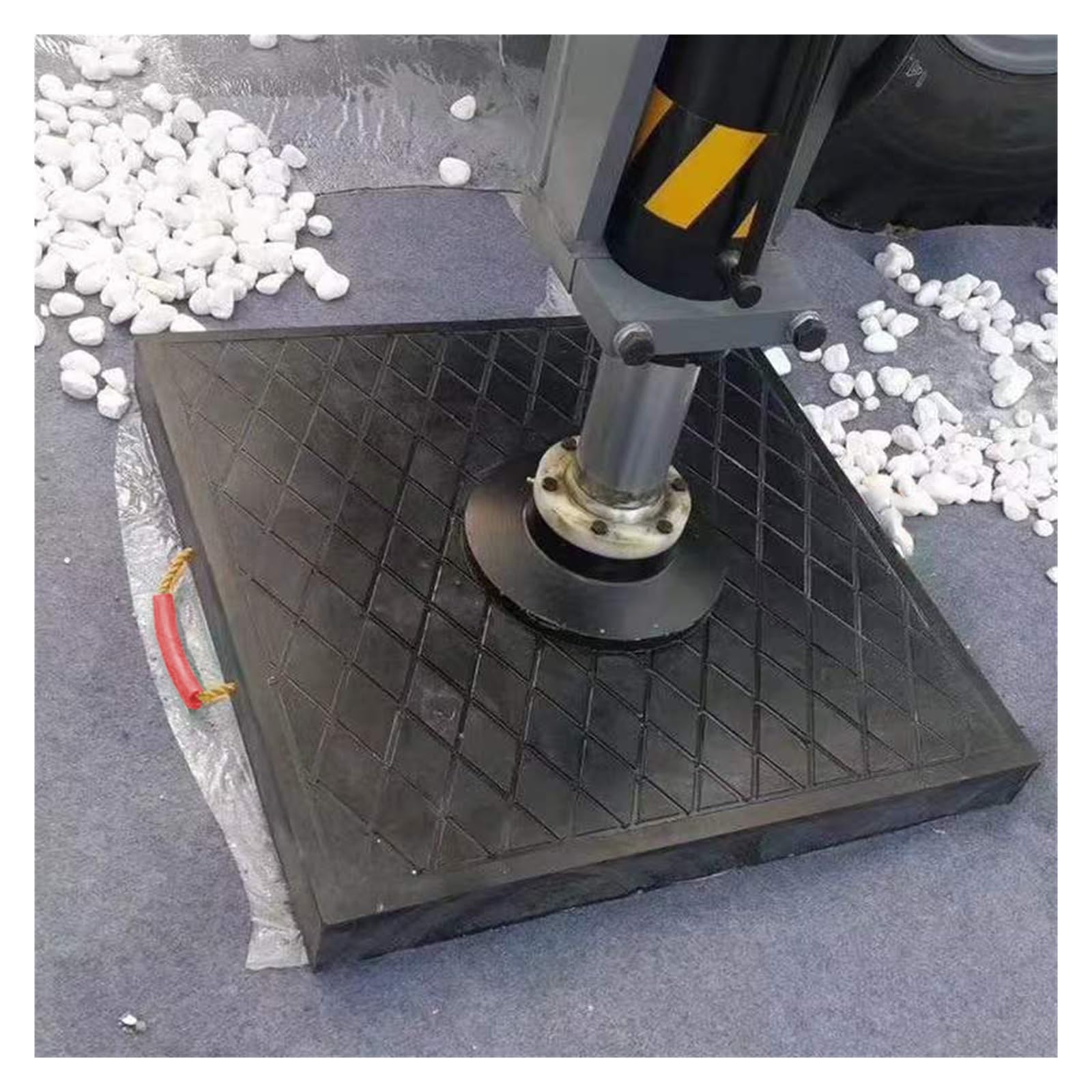 Ausleger-Pad Wagenheber Gummiauflage Jack Pads Robuste Stützplatte für Kran Wohnmobil Wagenheber Kipplaster, 30/40/50/60 cm quadratisch schwarz verhindert das Einsinken des Anhängers, stabilisiert Lan