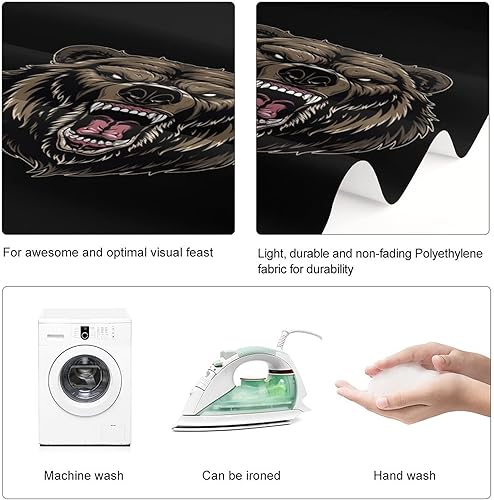 Miniatura 3 de Fondo de fotografía de oso pardo, accesorios para sesión de fotos, telón de fondo de pared para decoración de fiesta de estudio, 56 x 98 pulgadas