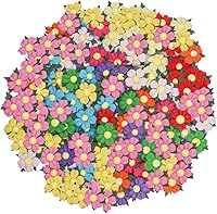 Vista 9 de 50 piezas hechas a mano de flores de papel de morera de 1.18 x 1.18 pulgadas (1.181 x 1.181 in) para álbumes de recortes, suministros