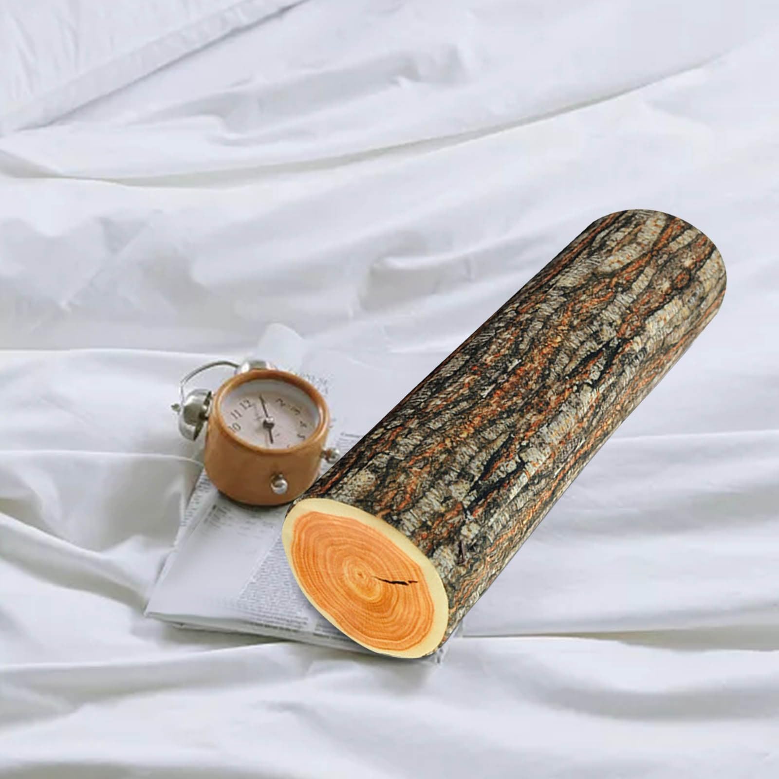 Realistic 3D Wood Log Throw Pillow - Cute Tree Stump Floor Cushion For Kids, Sofa, Bed & Home Decor