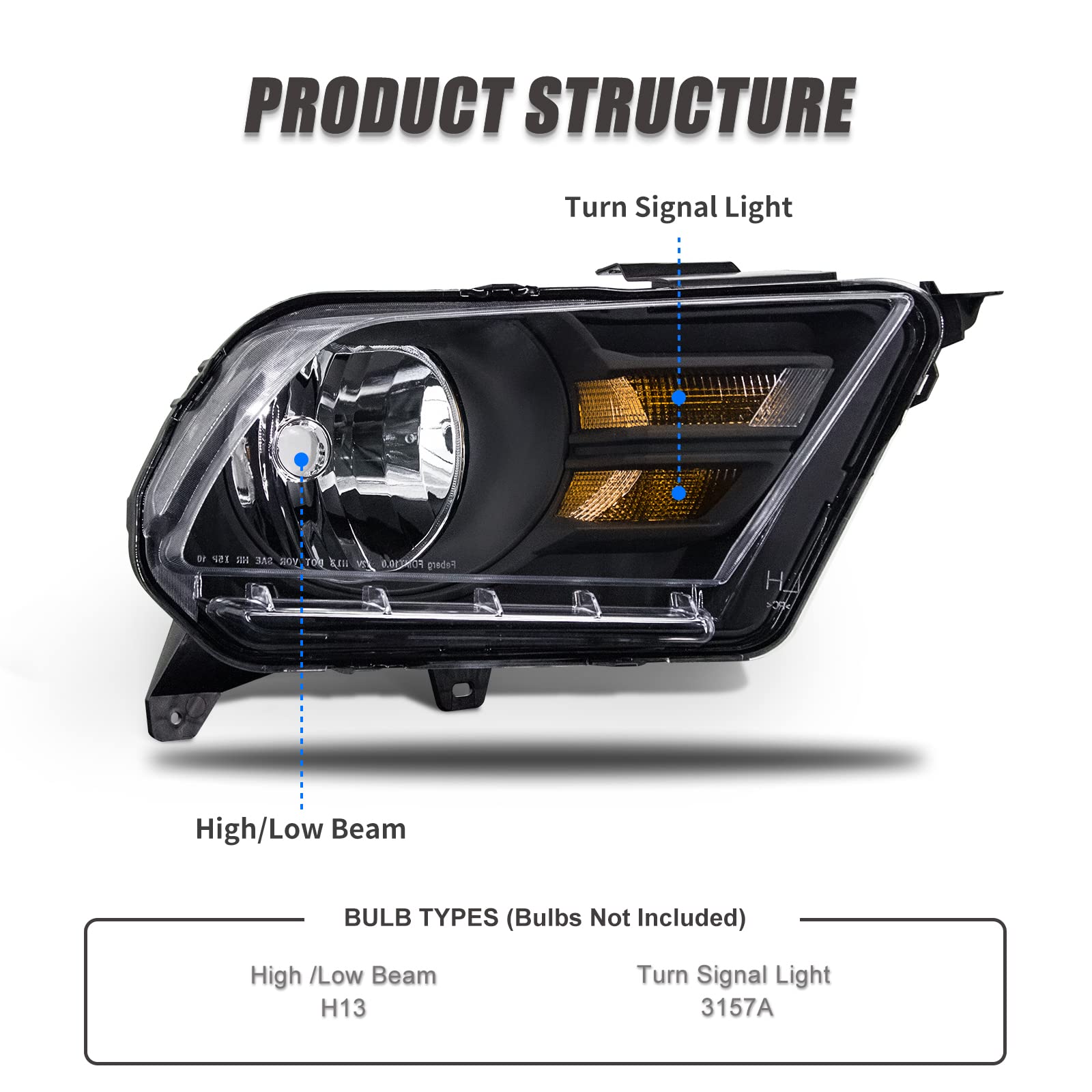 Amazon | ADCARLIGHTS 2010 2011 2012 2013 2014 フォード マスタング