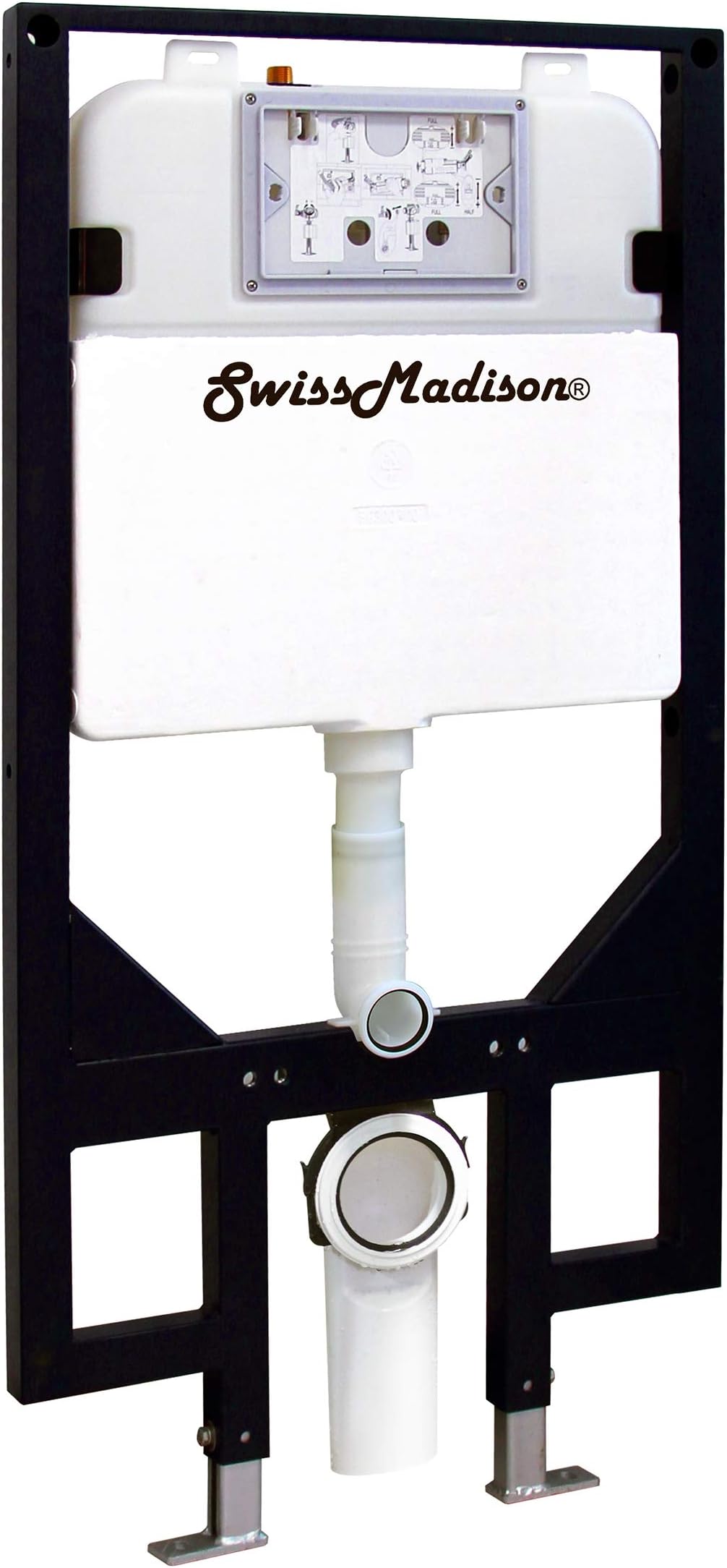Swiss Madison SM-WC424 Concealed in-Wall Toilet Tank Carrier System Wall-Hung Dual Flush, 23" L