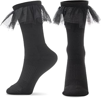 Gone For a Run Tutu Socks - Costume Socks for Women - Tulle Accent