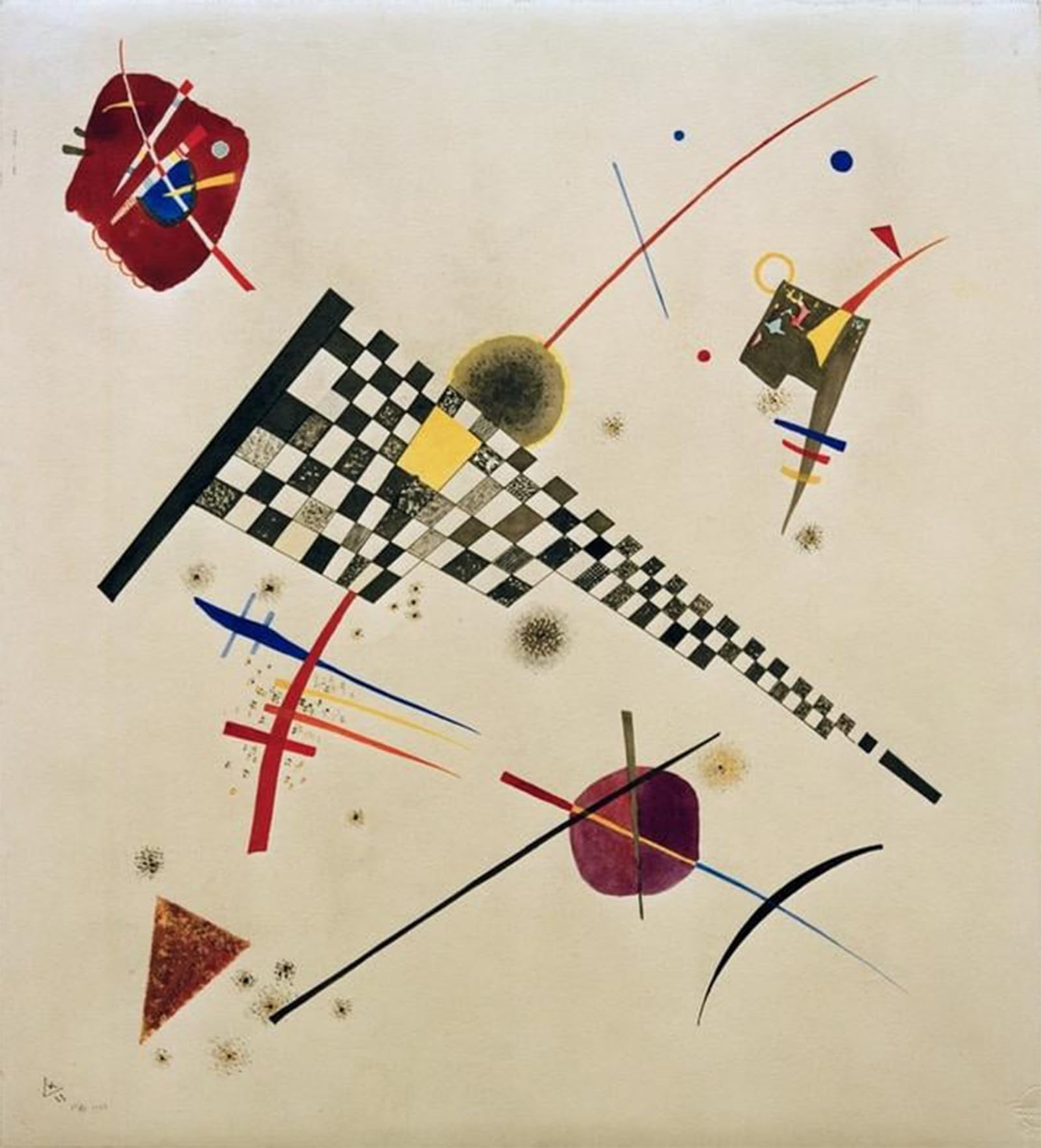 ARTXLXXBN Famous Print Painting Colorful Art Print Raster by Wassily Kandinsky Canvas Art Decorations for Home Decor 60x90cm