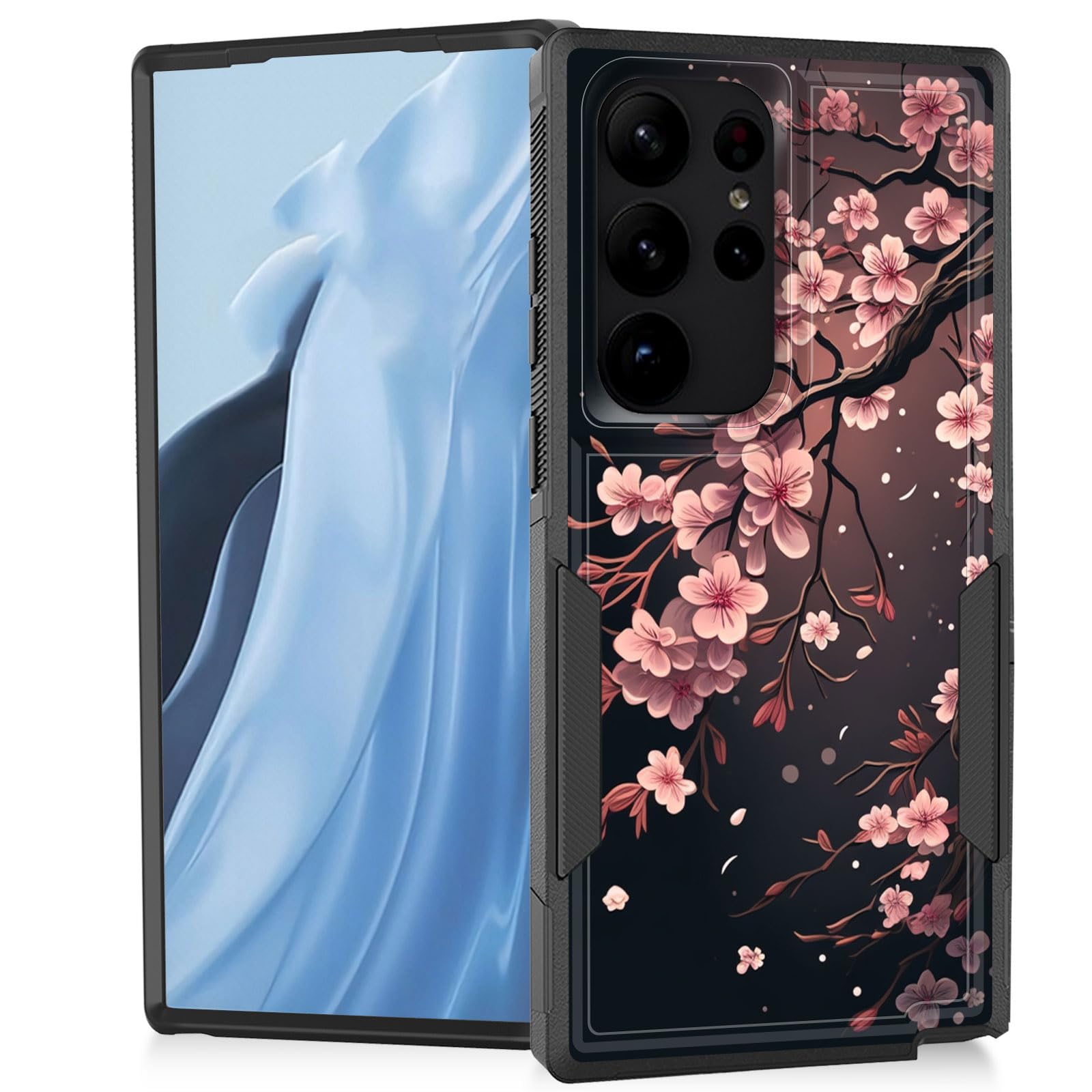 Vobber for Galaxy S24 Ultra Case,Heavy Duty Dual Layer Hybrid Hard PC Soft Rubber Shockproof Protective Rugged Bumper Case for Samsung Galaxy S24