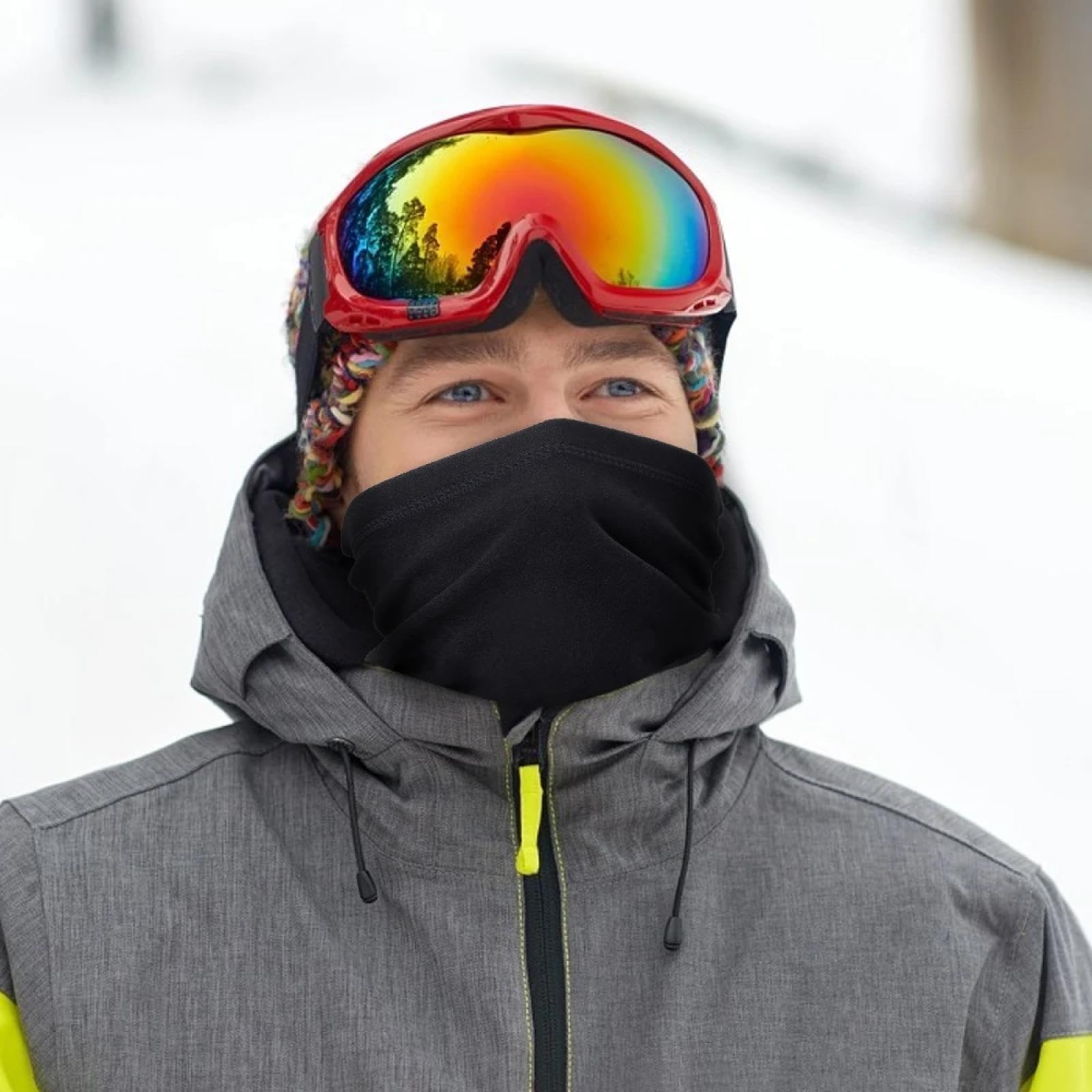 Schals Damen Tücher Halstuch Scarf Nackenwärmer Skifahren Snowboard Halstuch Stirnband Damen Männer