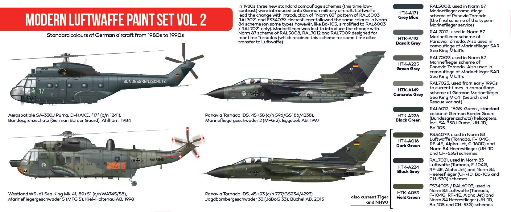 Hataka Hobby HTK-AS55 Modern Luftwaffe paint set vol. 2