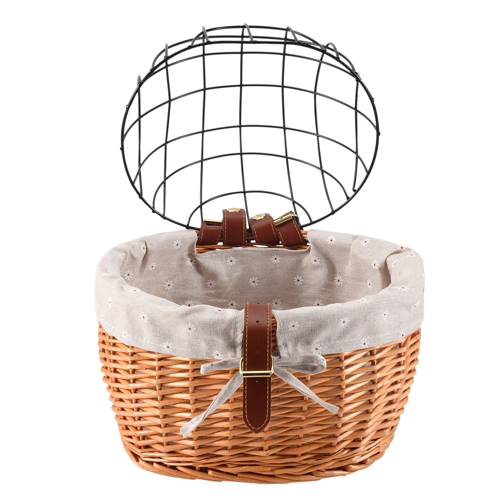 Nagoyuki Gatto Cane Bicicletta Anteriore Manubrio Cestino Animali Domestici Tessuto Mano Wicker Bici Da Strada Cestino Pet Gatto Cane Del