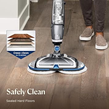 Bissell Spinwave Cordless Hard Floor Expert Spin Mop Cleaner, Multi-Surface Floor Cleaner with Washable Pads & Included Cleaning Formulas for Sealed Floors, 23159
