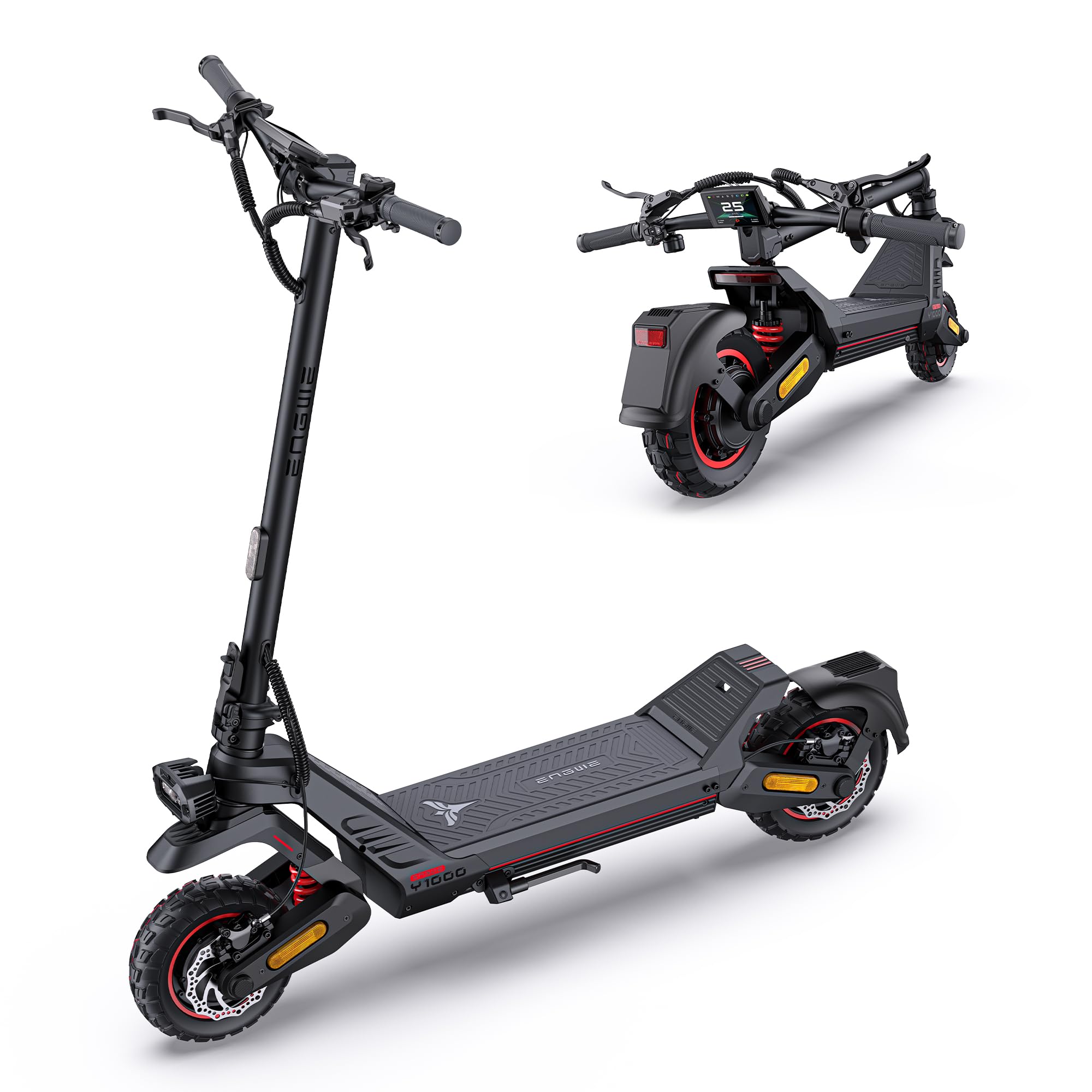 ENGWE Monopattino Elettrico Pieghevole con Batteria da 52 V 22.5 Ah, NFC e Bluetooth, Navigazione Intelligente, Autonomia 100 km, Freni Idraulici, Sistema di Sospensioni Fuoristrada, Y1000