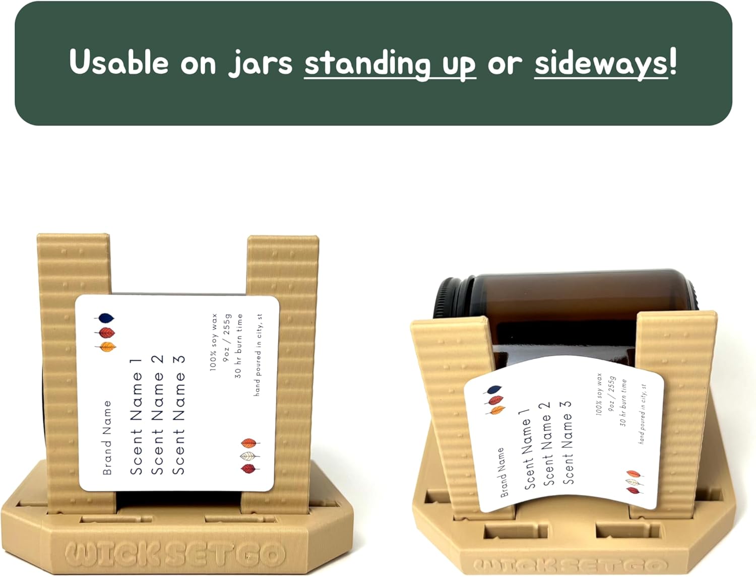 Sticker Label Application Installation Tool for Jars, Containers, Bottles, Adjustable Height Width Aligner for Drink Food Candle Labels