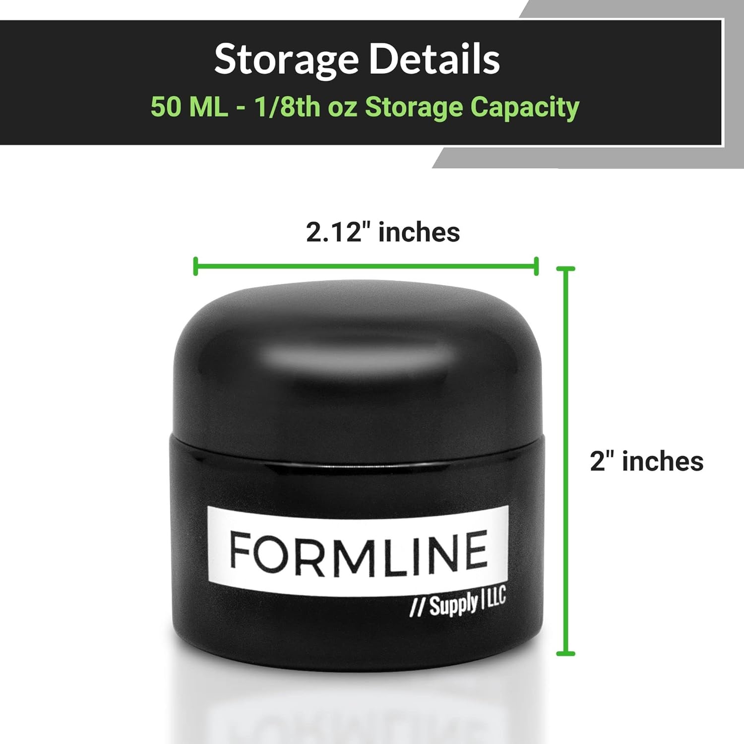 Formline Airtight Jar - Odor Proof Container (50 ML) and FORMLINE Smell Proof Bag (12"x"9) with Double the Odor Proof Technology - Larger No Smell Container w/Handle